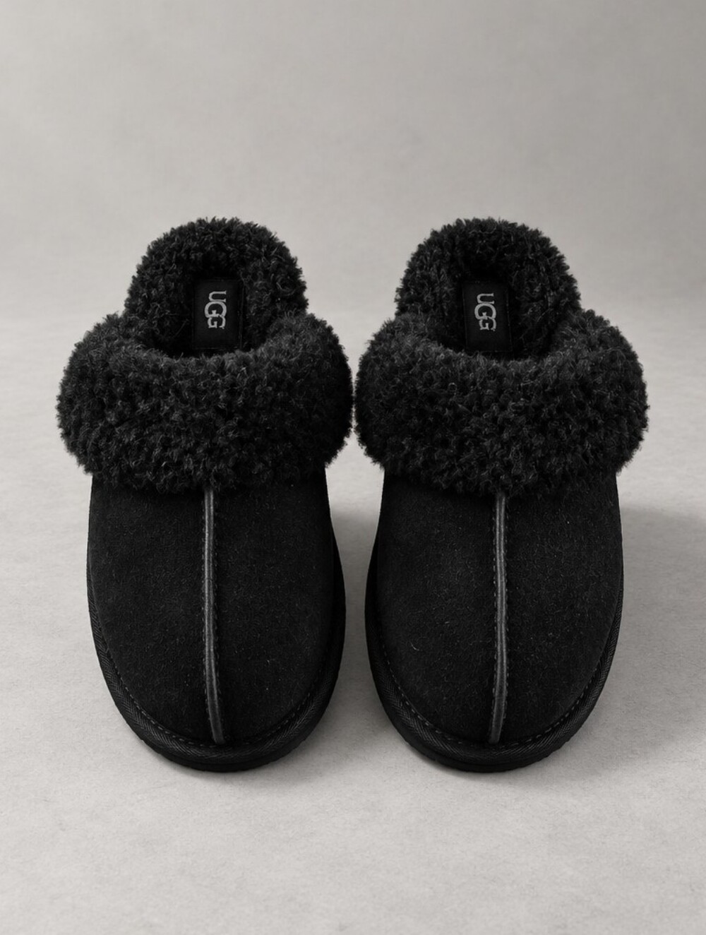 UGG Women's Black Suede Slippers Size 9